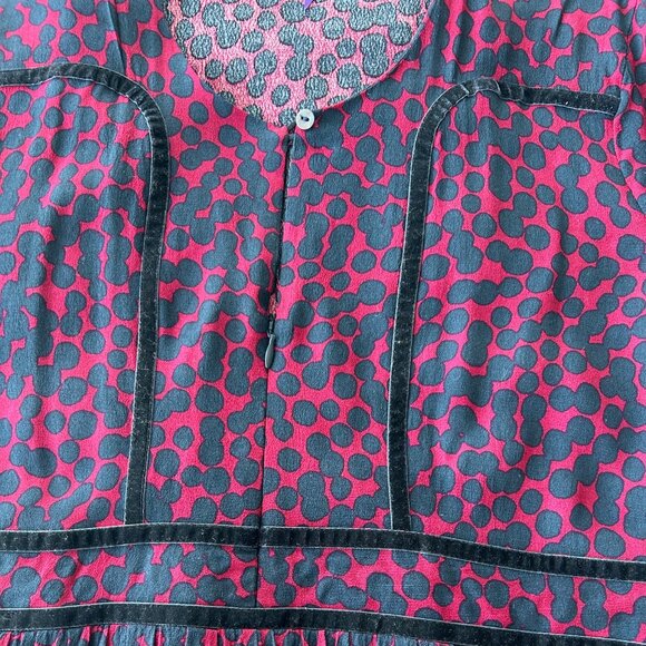 Seraphine Blue and Dark Red Dress Sz 6 - Picture 7 of 10